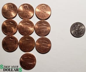 one dime in cents