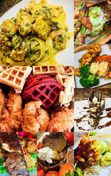 Collage of different foods