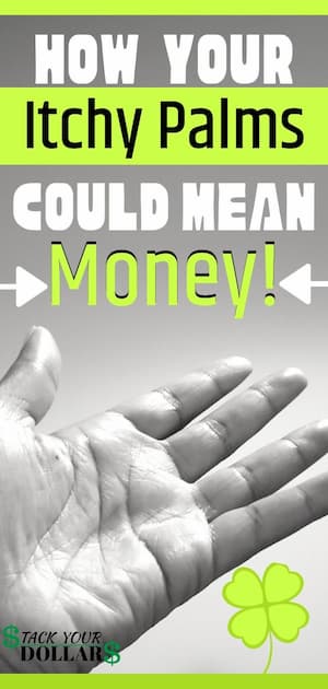 How your itchy palms could mean money with hand out and lucky clover