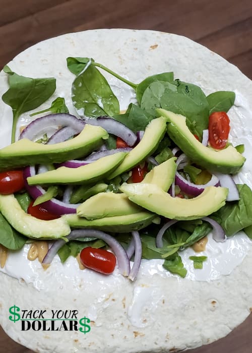 Avocado veggie wrap